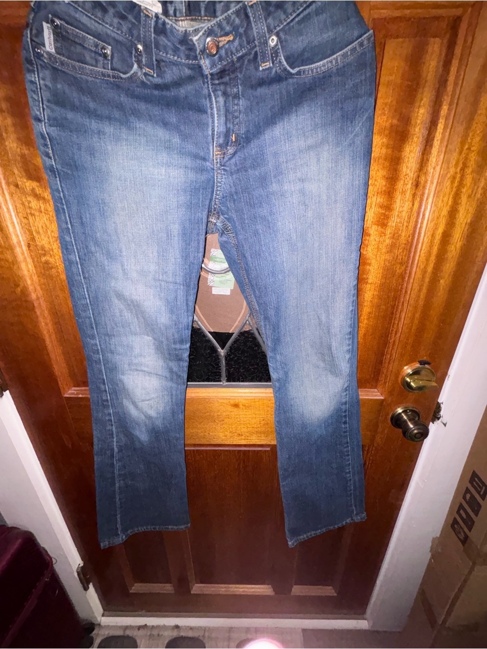 Carhartt Women's Straight-Leg Jeans — Medium Blue Denim size 6/32